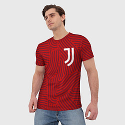 Футболка мужская Juventus отпечатки, цвет: 3D-принт — фото 2