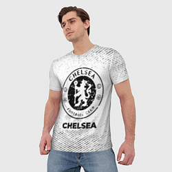 Футболка мужская Chelsea с потертостями на светлом фоне, цвет: 3D-принт — фото 2