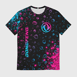 Футболка мужская Dongfeng - neon gradient: надпись, символ, цвет: 3D-принт