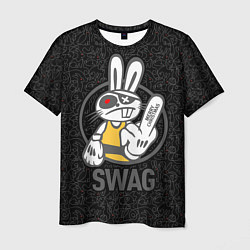 Футболка мужская SWAG, bad rabbit, merry Christmas, цвет: 3D-принт