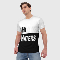 Футболка мужская Hi haters - Bye haters, цвет: 3D-принт — фото 2