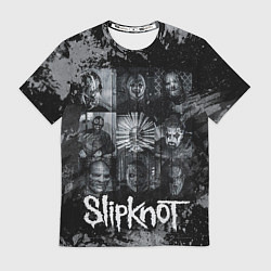 Футболка мужская Slipknot black & white style, цвет: 3D-принт