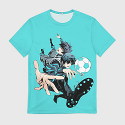 Футболка мужская Синяя тюрьма блю лок, цвет: 3D-принт