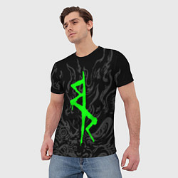 Футболка мужская Логотип Cyberpunk: Edgerunners - Дэвид, цвет: 3D-принт — фото 2