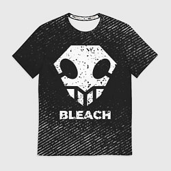 Футболка мужская Bleach с потертостями на темном фоне, цвет: 3D-принт