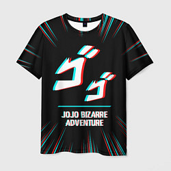 Футболка мужская Символ JoJo Bizarre Adventure в стиле glitch на те, цвет: 3D-принт