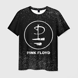 Футболка мужская Pink Floyd с потертостями на темном фоне, цвет: 3D-принт