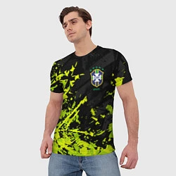 Футболка мужская Сборная Бразилия пятна, цвет: 3D-принт — фото 2