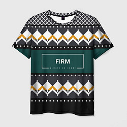 Футболка мужская FIRM ретро свитер, цвет: 3D-принт