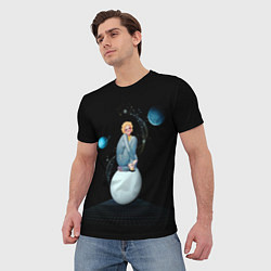 Футболка мужская Pinup женщина на Луне, цвет: 3D-принт — фото 2