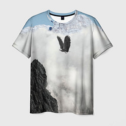 Футболка мужская Горный орёл в небе, цвет: 3D-принт