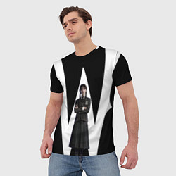 Футболка мужская Wednesday - значит W, цвет: 3D-принт — фото 2