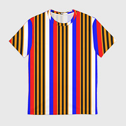 Футболка мужская Полосы триколор георгиевская лента, цвет: 3D-принт