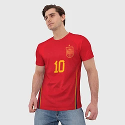 Футболка мужская Педри ЧМ 2022 сборная Испании, цвет: 3D-принт — фото 2