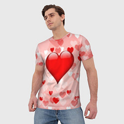 Футболка мужская Огромное сердце, цвет: 3D-принт — фото 2