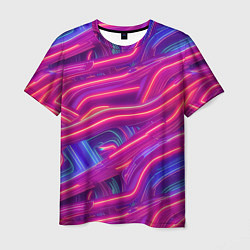 Футболка мужская Neon waves, цвет: 3D-принт