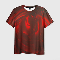 Футболка мужская Темно красные волны, цвет: 3D-принт