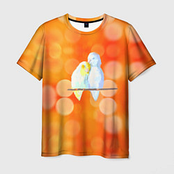 Футболка мужская Пара влюбленных попугаев, цвет: 3D-принт