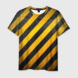 Футболка мужская Черно-желтая опасность, цвет: 3D-принт