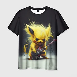 Футболка мужская Rocker Pikachu, цвет: 3D-принт