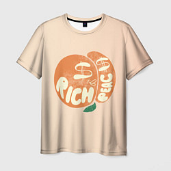 Футболка мужская Рич пич - богатый персик, цвет: 3D-принт