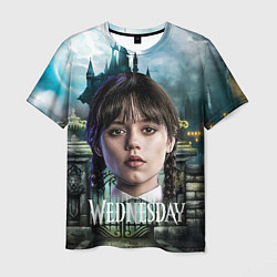 Футболка мужская Wednesday темный замок, цвет: 3D-принт