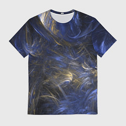 Футболка мужская Синяя абстракция, цвет: 3D-принт