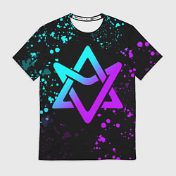 Футболка мужская Astro neon emblem, цвет: 3D-принт