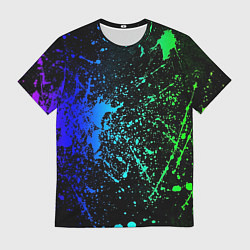 Футболка мужская Разноцветные брызги, цвет: 3D-принт