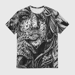 Футболка мужская Девушка монохром, цвет: 3D-принт