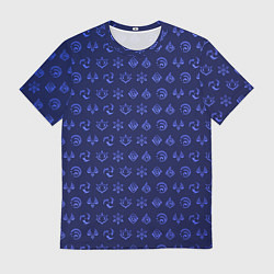 Футболка мужская Паттерн элементали под гидро, цвет: 3D-принт