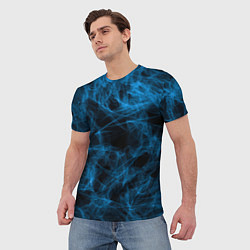 Футболка мужская Синий дым текстура, цвет: 3D-принт — фото 2