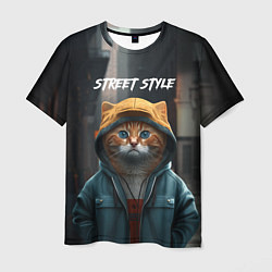 Футболка мужская Street cat, цвет: 3D-принт