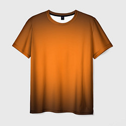 Футболка мужская Кислотный оранжевый с градиентом, цвет: 3D-принт