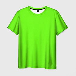Футболка мужская Кислотный зеленый, цвет: 3D-принт
