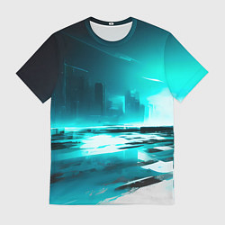 Футболка мужская Лазурный город, цвет: 3D-принт