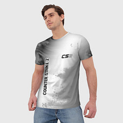 Футболка мужская Counter Strike 2 glitch на светлом фоне: надпись,, цвет: 3D-принт — фото 2