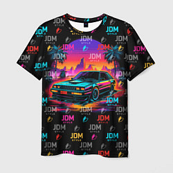 Футболка мужская JDM neon style, цвет: 3D-принт