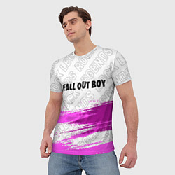 Футболка мужская Fall Out Boy rock legends: символ сверху, цвет: 3D-принт — фото 2