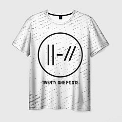 Футболка мужская Twenty One Pilots glitch на светлом фоне, цвет: 3D-принт