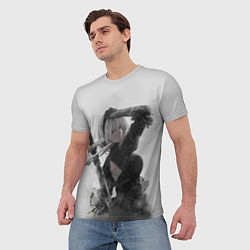 Футболка мужская YoRHa 2-gou B-gata - android, цвет: 3D-принт — фото 2