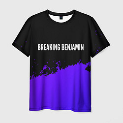 Футболка мужская Breaking Benjamin purple grunge, цвет: 3D-принт