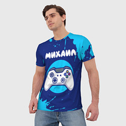 Футболка мужская Михаил геймер, цвет: 3D-принт — фото 2