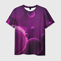 Футболка мужская Фиолетовые шары, цвет: 3D-принт