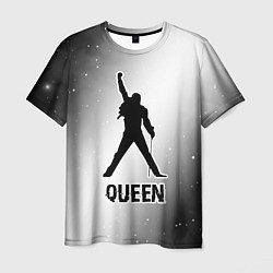Футболка мужская Queen glitch на светлом фоне, цвет: 3D-принт