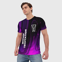 Футболка мужская Within Temptation violet plasma, цвет: 3D-принт — фото 2