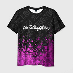 Футболка мужская Rolling Stones rock legends: символ сверху, цвет: 3D-принт