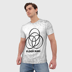 Футболка мужская Elden Ring с потертостями на светлом фоне, цвет: 3D-принт — фото 2
