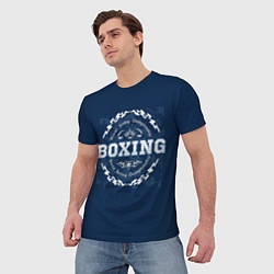 Футболка мужская Boxing - надпись, цвет: 3D-принт — фото 2