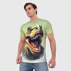 Футболка мужская Острые зубы тиранозавра Рекса, цвет: 3D-принт — фото 2